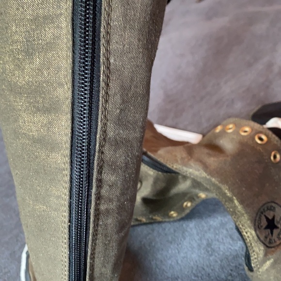 Converse Rare metallic to the knee lace up /zipper.  No longer knew with tags. - Picture 6 of 7